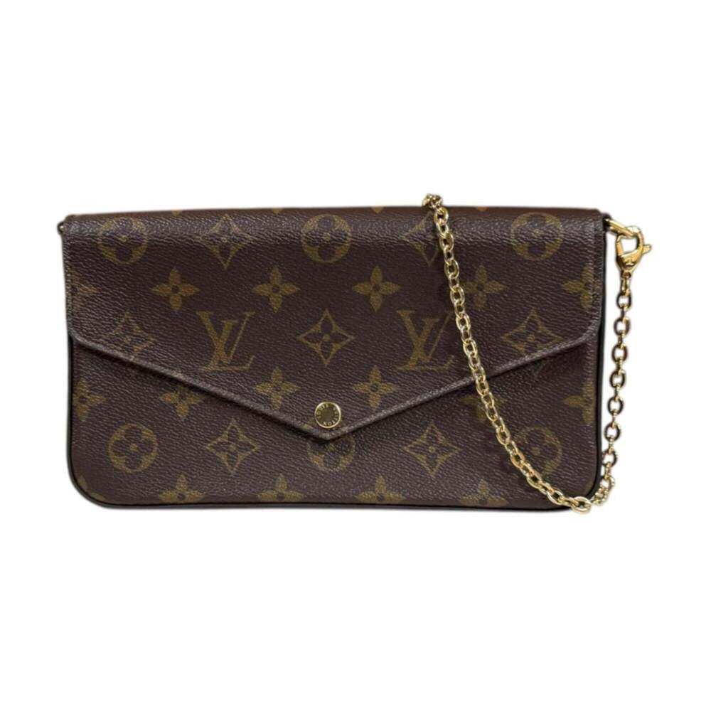 LOUIS VUITTON Brown Monogram Canvas Pochette Shoulder Bag